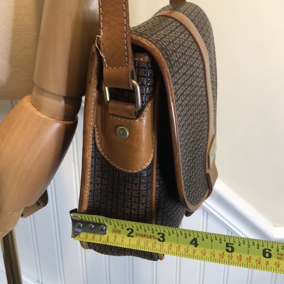 TED LAPIDUS Paris Monogram Embossed Vinyl Leather Crossbody Messenger Bag RARE - Picture 14 of 17